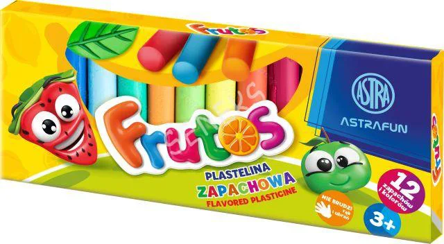 Комплект пластилин, Astra, Frutos, Ароматизиран, 12 цвята
