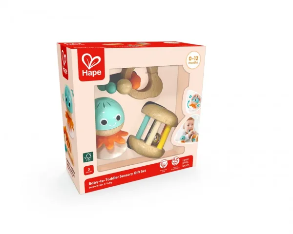 Бебешки сензорен комплект, Hape, 3 части