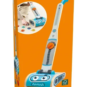 Детски игрален комплект, Hape, Прахосмукачка робот, 17.5 х 18 х  58 см, 7 части