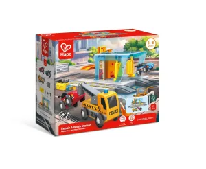 Комплект железопътен сервиз, Hape, 11 части