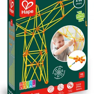 Бамбуков конструктор, Hape Flexistix, Кран, 94 части