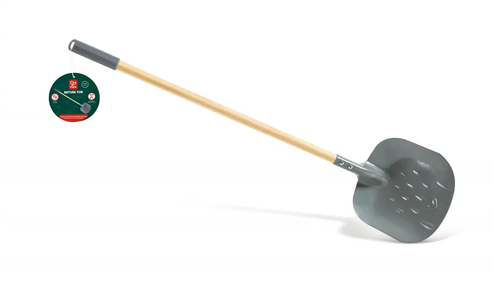 Детска градинска лопата, Hape, Права с квадратен връх, 14 x 1.8 x 69 см