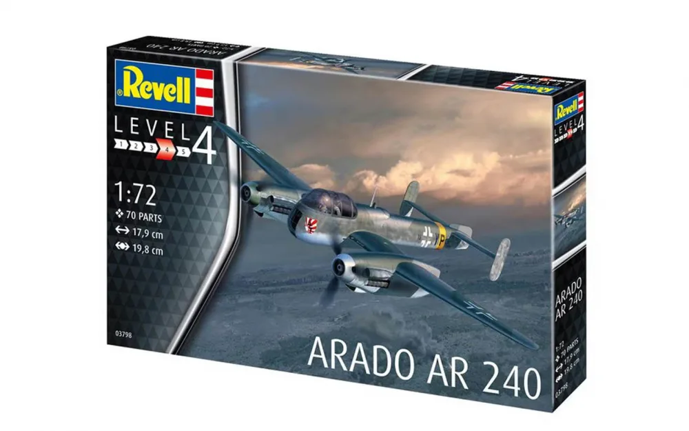 Бомбардировач Arado AR-240 – сглобяем модел, 70 части