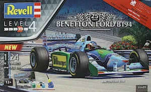 25 години Benetton Ford B194. Автомобил от Формула 1 в комплект с бои, четка, лепило.