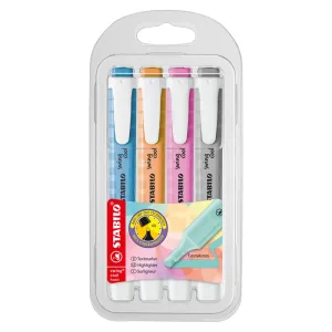 Комплект текст маркери, Stabilo, Swing Cool Pastel, 4 цвята