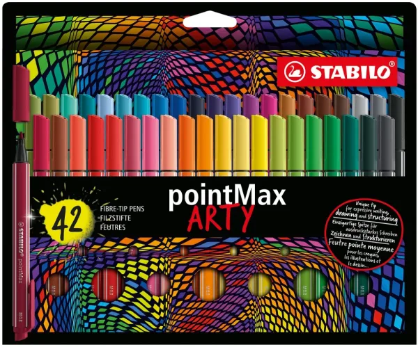 Комплект флумастери, Stabilo, Pen 68 Arty, pointMax, 42 цвята