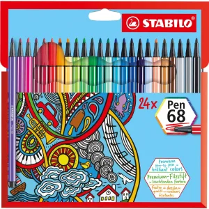 Комплект флумастери, Stabilo, Pen 68, 24 цвята