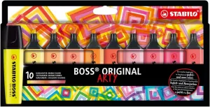 Комплект текст маркери, Stabilo, Boss Original, Arty Warm Colours, 10 цвята