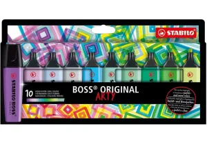 Комплект текст маркери, Stabilo, Boss Original, Arty Cool Colors, 10 цвята