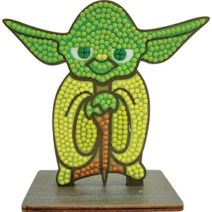 Комплект за диамантена бродерия, Craft Buddy, Crystal Art Buddies, Йода, 7 части