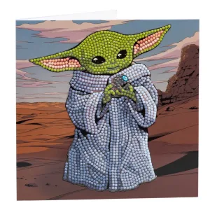 Комплект поздравителна картичка с диамантен живопис, Craft Buddy, Грогу, 18 x 18 см