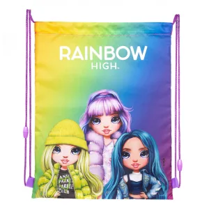 Спортна чанта, Astra, AD1, Rainbow High, Сребърен стил, 44 × 33 см