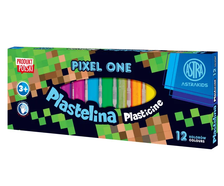 Пластилин, Astra, Pixel One, 12 цвята