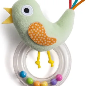 Бебешка мека дрънкалка, Taf Toys, Веселото пиленце, 14 см