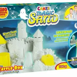 Комплект магически пясък, Craze, Фосфоресциращ замък, 700 гр.