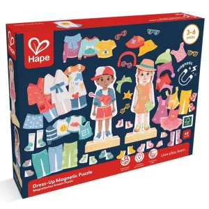 Образователен магнитен пъзел, Hape, Мода, 62 части