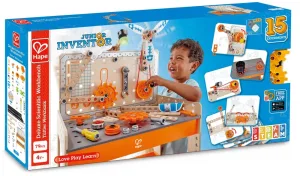 Игрален комплект, Hape, Дървена работна маса, Млад изобретател, 79 части