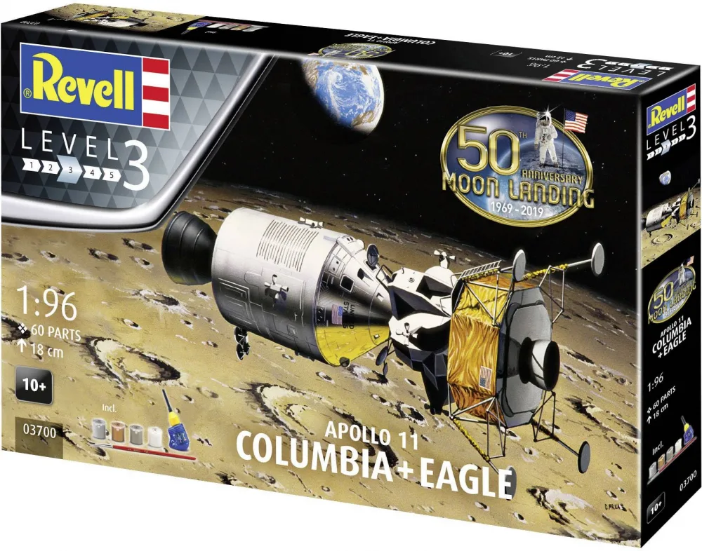 Комплект сглобяем модел, Revell, Apollo 11 Columbia и Eagle, 60 части