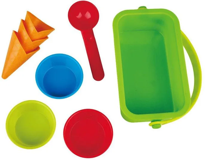 Комплкет за пясък, Hape, Форми за сладолед, 8 части