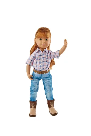 Кукла с аксесоари, Kuselings Doll, Клоуи, Родео момиче, 23 см