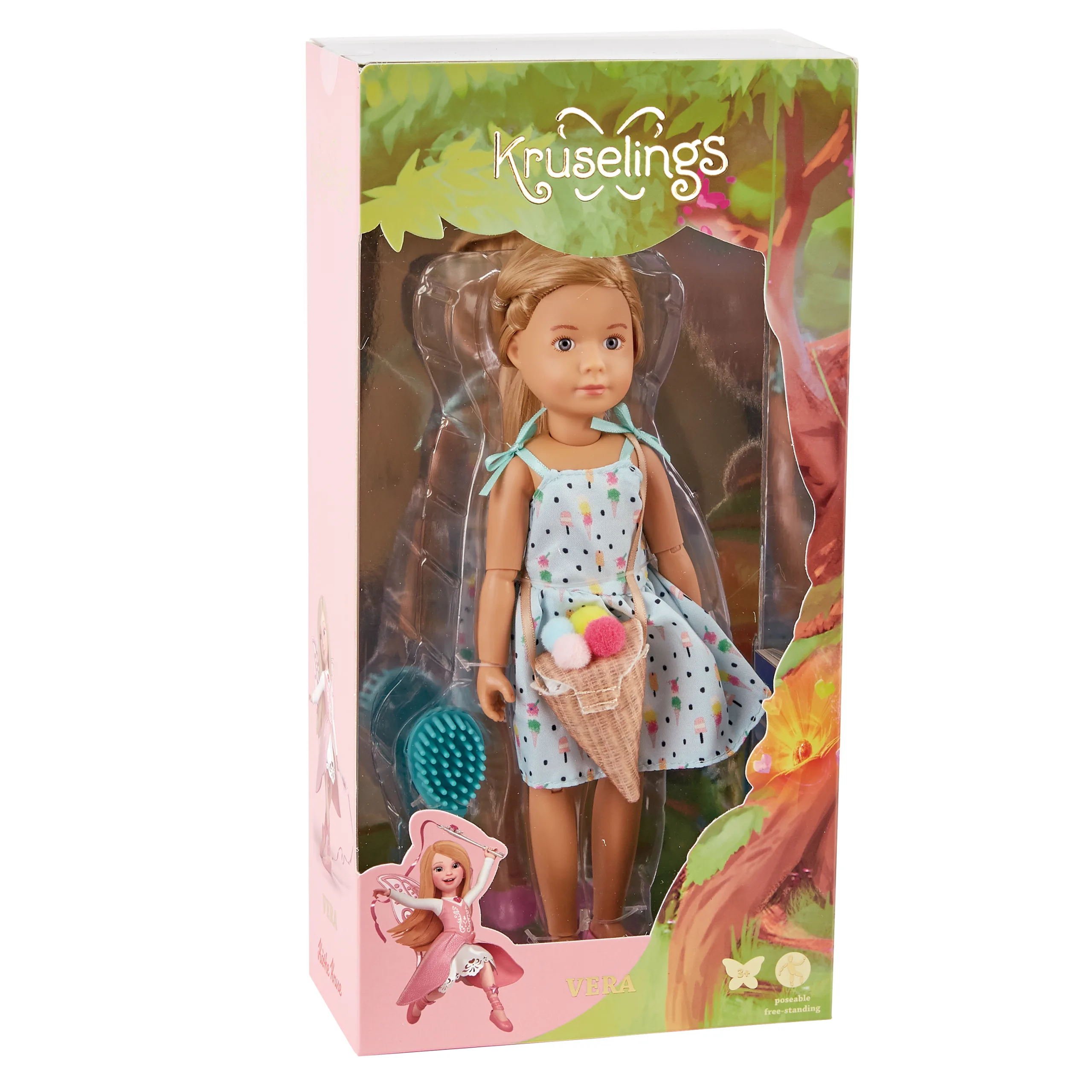 Кукла с аксесоари, Kuselings Doll, Вера, Сладко ментово момиче, 23 см
