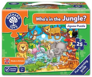 Детски пъзел, Orchard Toys, Кой живее в джунглата, 25 части