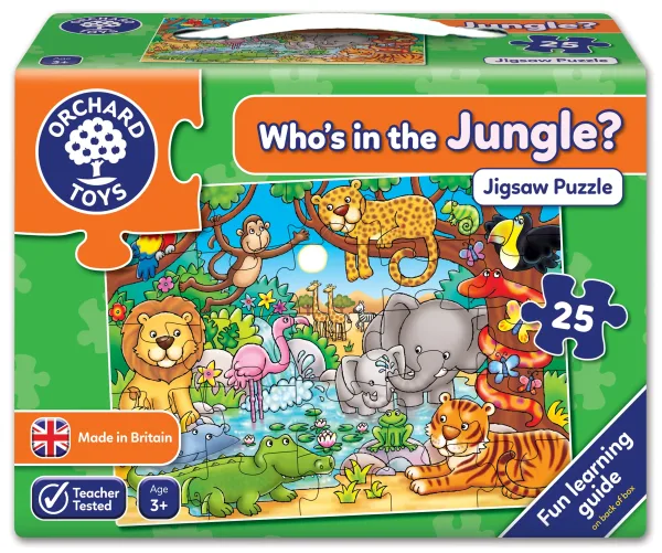 Детски пъзел, Orchard Toys, Кой живее в джунглата, 25 части