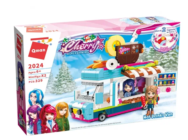 Конструктор, Qman, Cherry, Ван за горещи напитки, 329 части