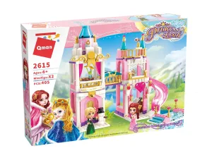 Конструктор, Qman, Princess Leah, Замък Снежен изглед, 405 части