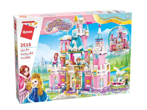 Конструктор, Qman, Princess Leah, Замъкът на снежния лебед, 801 части