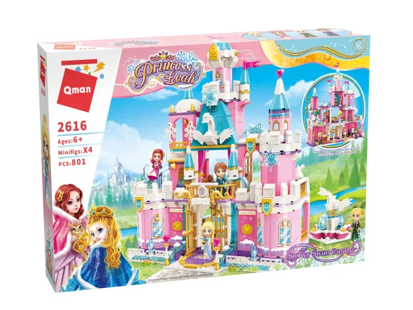 Конструктор, Qman, Princess Leah, Замъкът на снежния лебед, 801 части