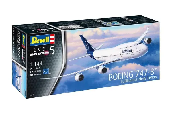 Самолет бойнг 747-8 Lufthansa  - сглобяем модел
