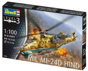 Въртолет Mil Mi-24D Hind - сглобяем модел