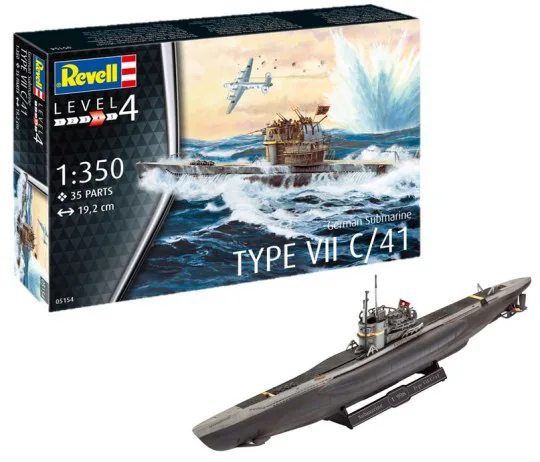 Германска подводница  TYPE VII C/41 – сглобяем модел