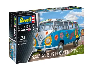 VW T1 Самба бус Flower Power - сглобяем модел