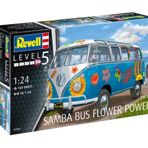 VW T1 Самба бус Flower Power - сглобяем модел