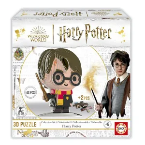 Пъзел, Educa, Мини фигурка Хари Потър 3D, 43 части