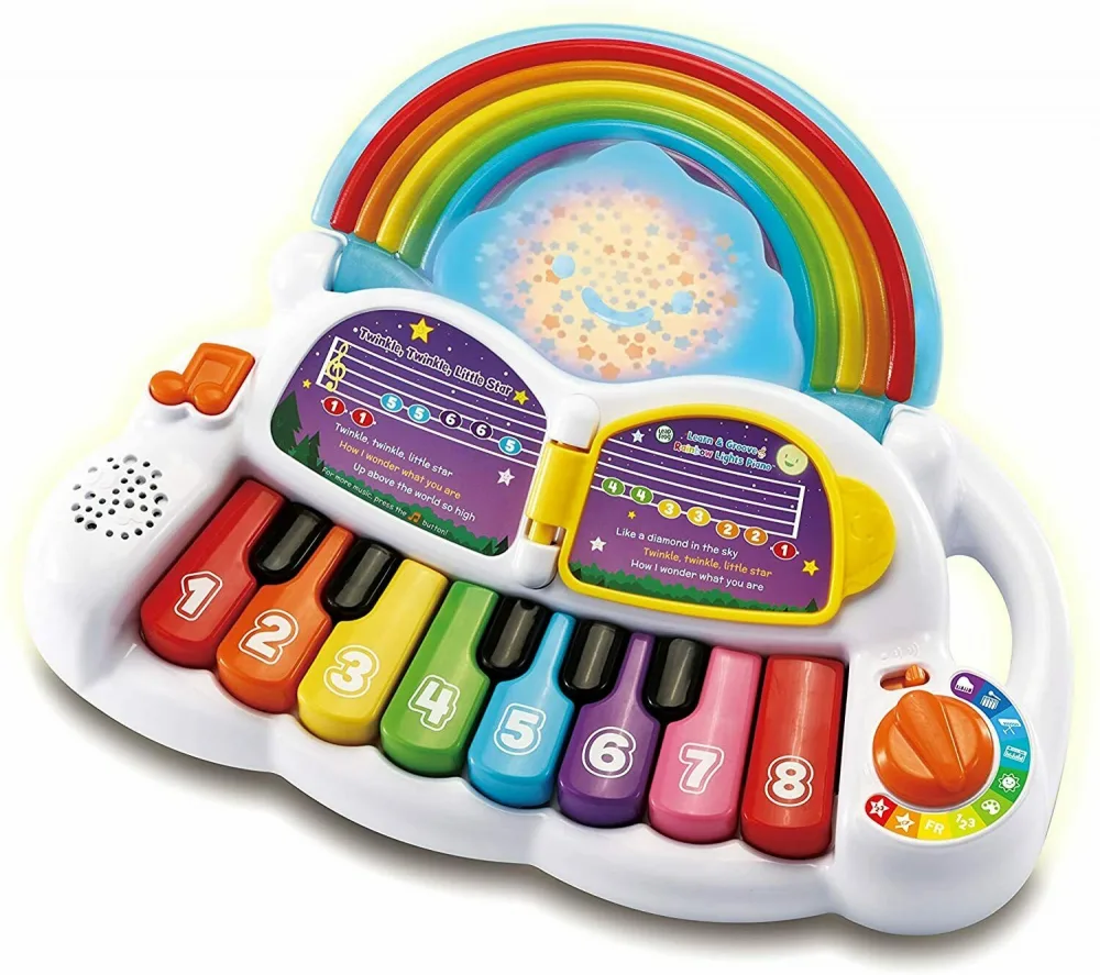 Интерактивна играчка, Vtech, Leap Frog, Бебешко пиано, Дъга, 33 x 11 x 26 см