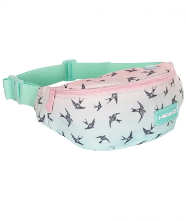 Чанта за кръста, AW1, Head, Омбре ефект, Танцуващи лястовици, 28 х 15 cm