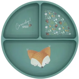 Силиконова чиния за хранене с вакуум, Sassi, Лисица