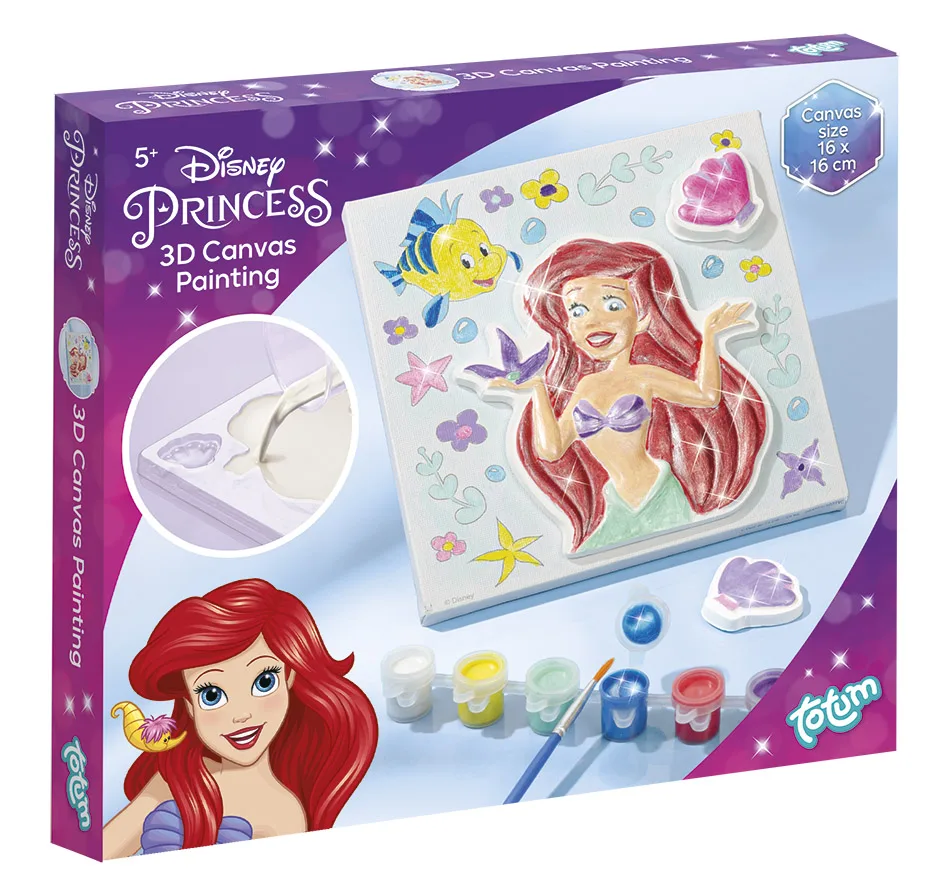 Творчески комплект, Totum, Disney Princess, Направи сам 3D картина с гипсови отливки