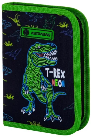 Единичен несесер, Astra, T-Rex Neon, Без аксесоари, 20 х 14 х 3.5 см