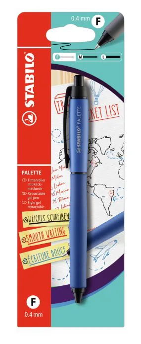 Химикалка, Stabilo, Palette F, Блистер, Син