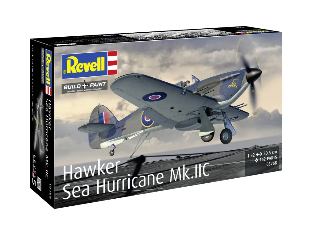 Сглобяем модел, Revell, Изтребител Hawker Sea Hurricane Mk.IIC, 162 части
