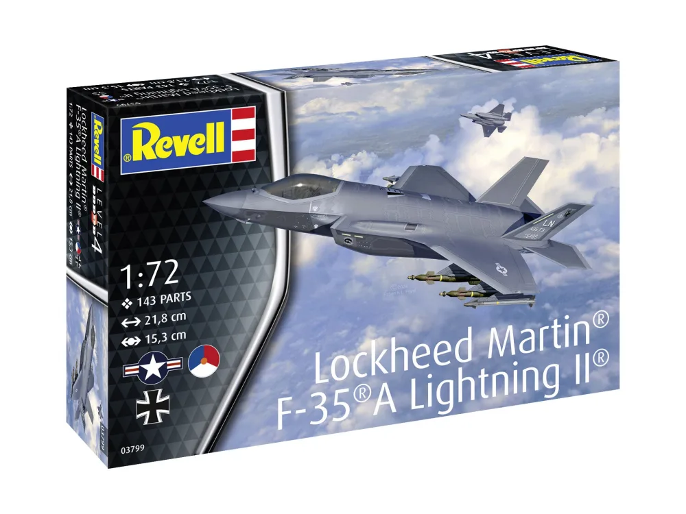 Сглобяем модел, Revell, Изтребител Lockheed Martin F-35 A Lightning II, 143 части