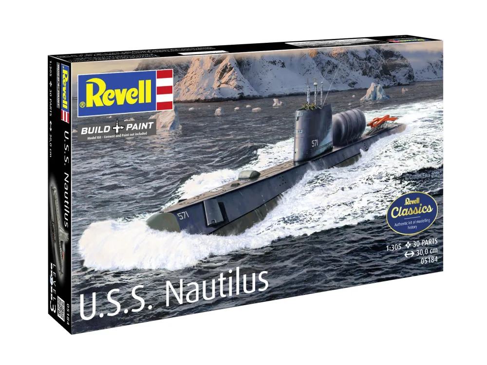 Сглобяем модел, Revell, Атомна подводница U.S.S. Nautilus, 30 части