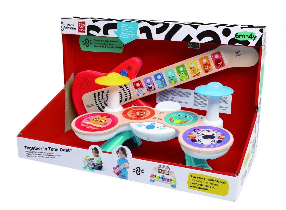 Комплект сензорни инструменти, Hape, Baby Einstein, Китара и барабани