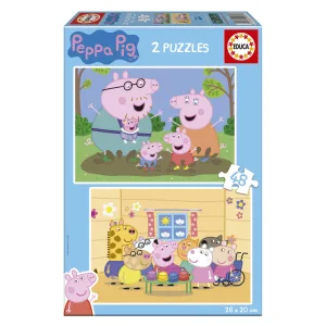 Пъзел, Educa, Peppa Pig 2 в 1, 2 x 48 части