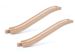 Дървен комплект, Hape, S - образна железопътна релса, 2 броя