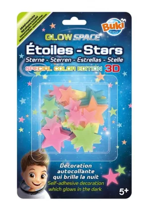 Светещи в тъмното звездички, Buki France, Многоцветни